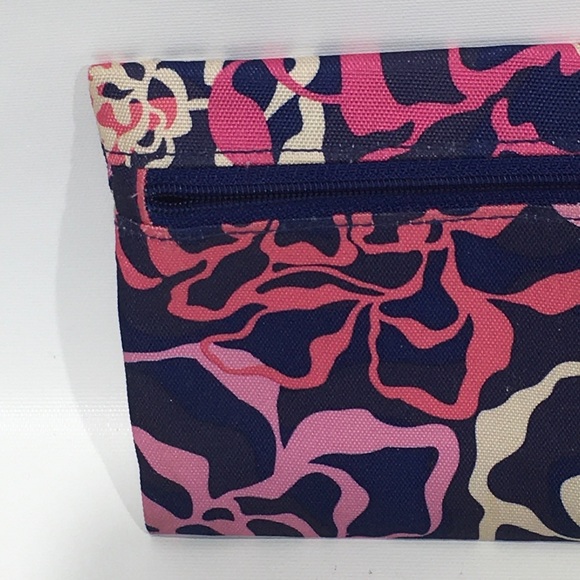 Vera Bradley Make up Case Navy Magenta - Picture 5 of 6